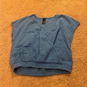 Bobi Blue Gauze Top